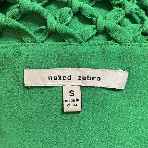 Naked Zebra Green Blouse - Picture 5 of 6